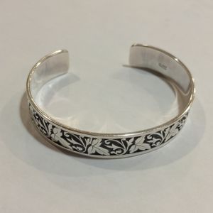 Ed Levin Vintage Sterling Silver Ivy Leaf Cuff